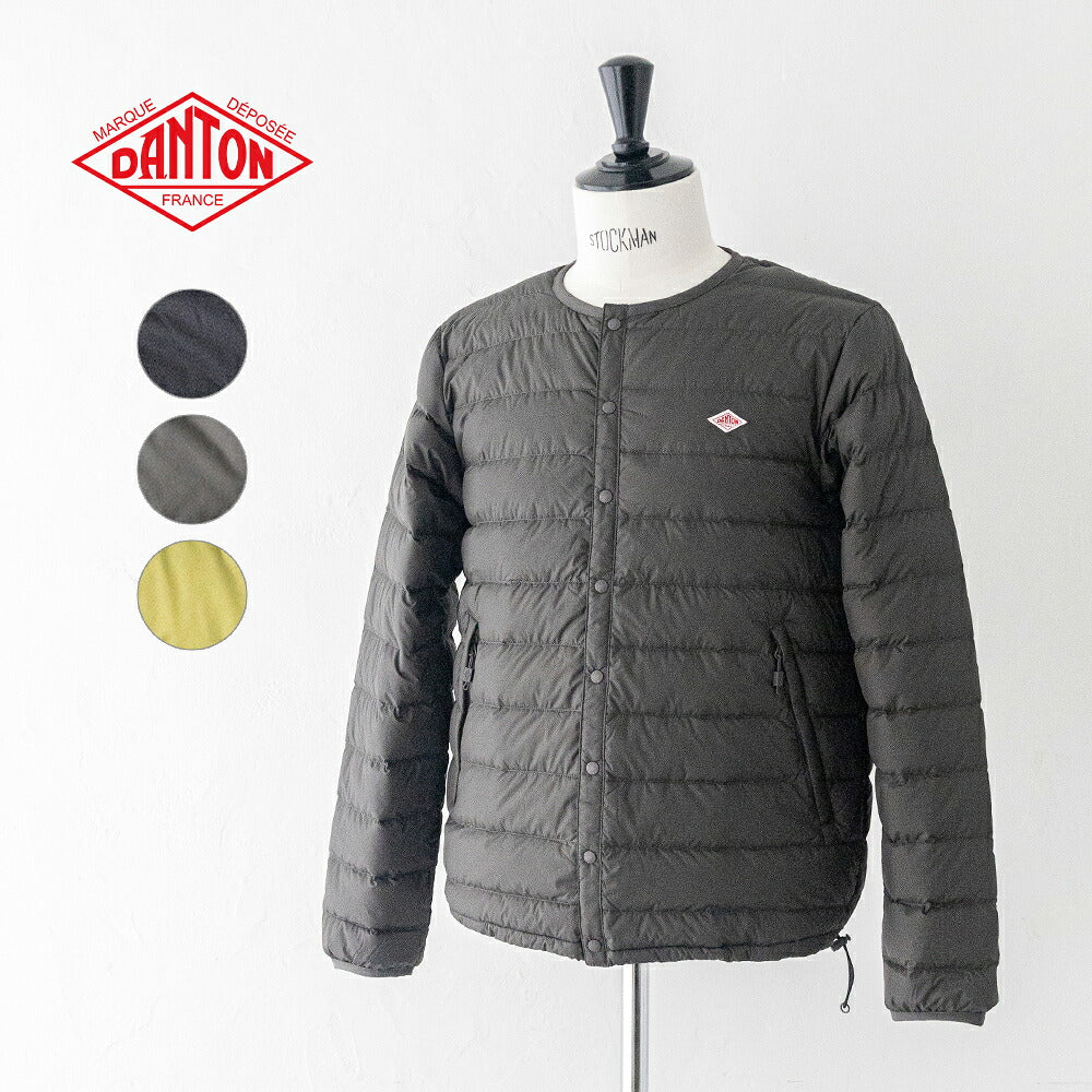 ダントン クルーネック インナーダウンジャケット (DT-A0025 RRT) NYLON TAFFETA INNER DOWN CREWNECK JACKET DANTON(メンズ)