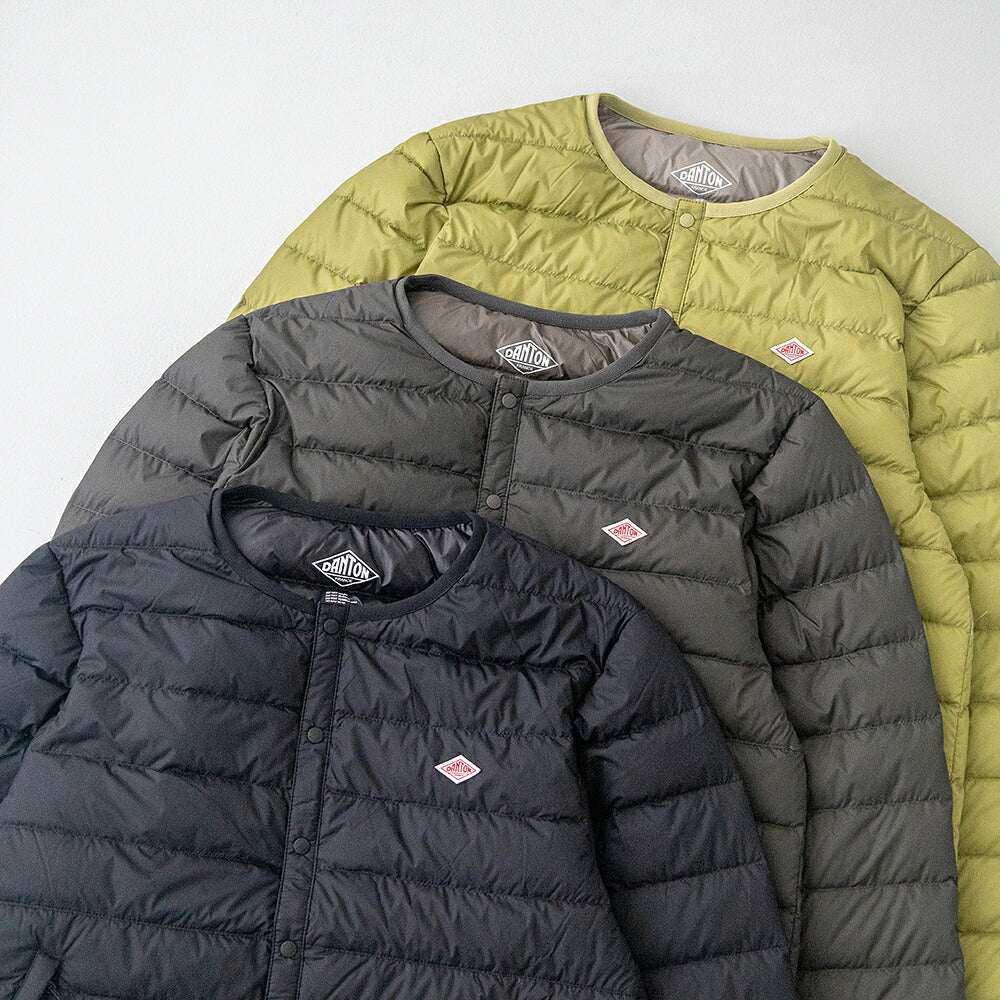 ダントン クルーネック インナーダウンジャケット (DT-A0025 RRT) NYLON TAFFETA INNER DOWN CREWNECK JACKET DANTON(メンズ)