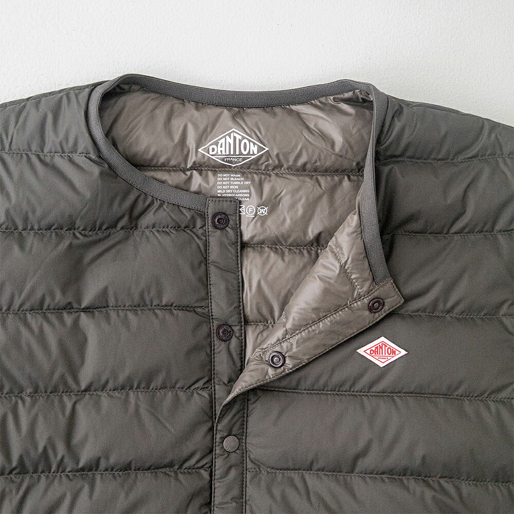 ダントン クルーネック インナーダウンジャケット (DT-A0025 RRT) NYLON TAFFETA INNER DOWN CREWNECK JACKET DANTON(メンズ)