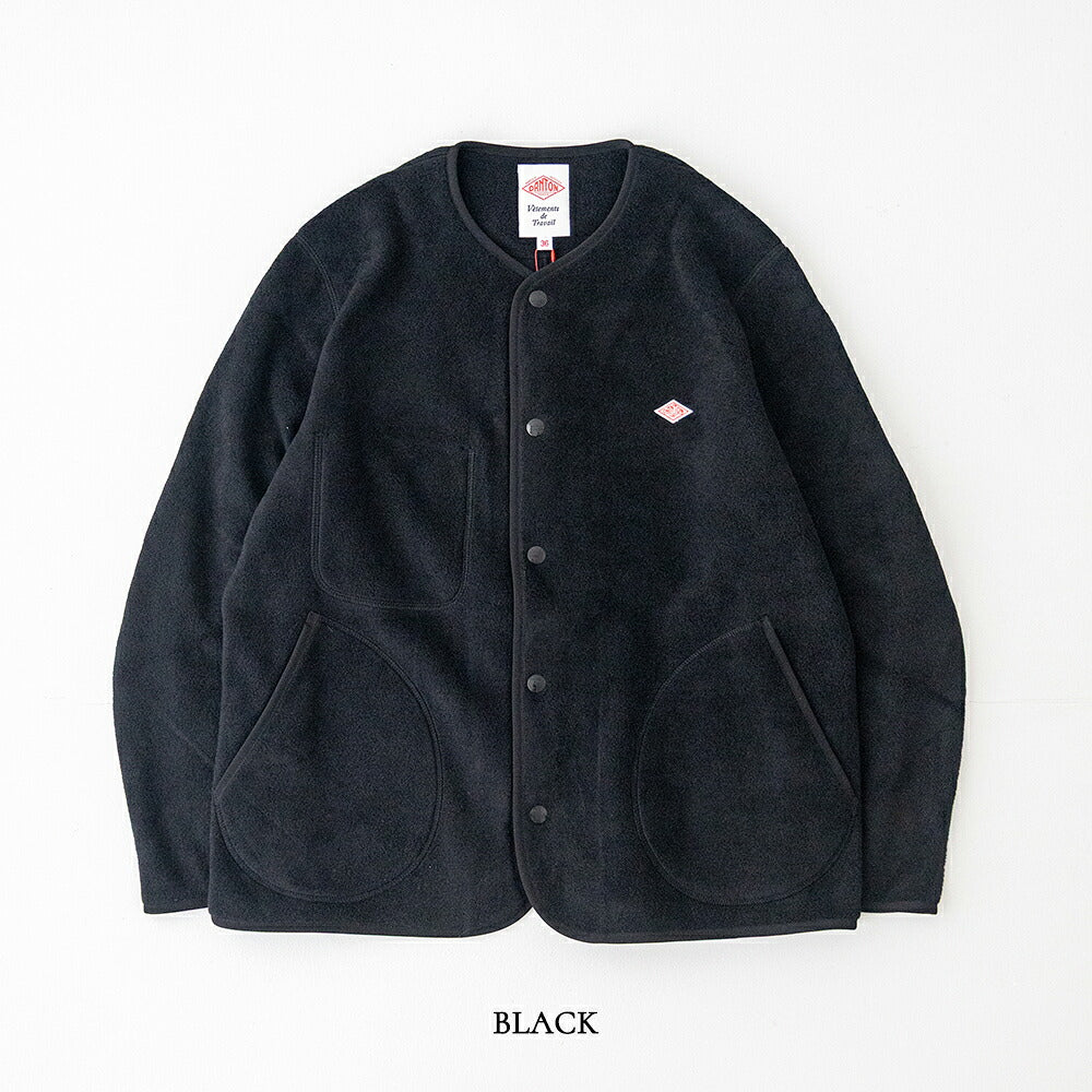 ダントン フリース カラーレスジャケット (JD-8911) FLEECE COLLARLESS JACKET DANTON(レディース)
