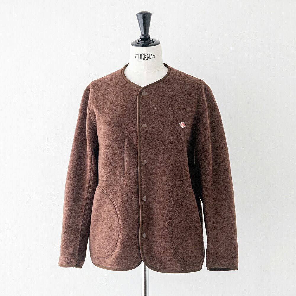 ダントン フリース カラーレスジャケット (JD-8911) FLEECE COLLARLESS JACKET DANTON(レディース)