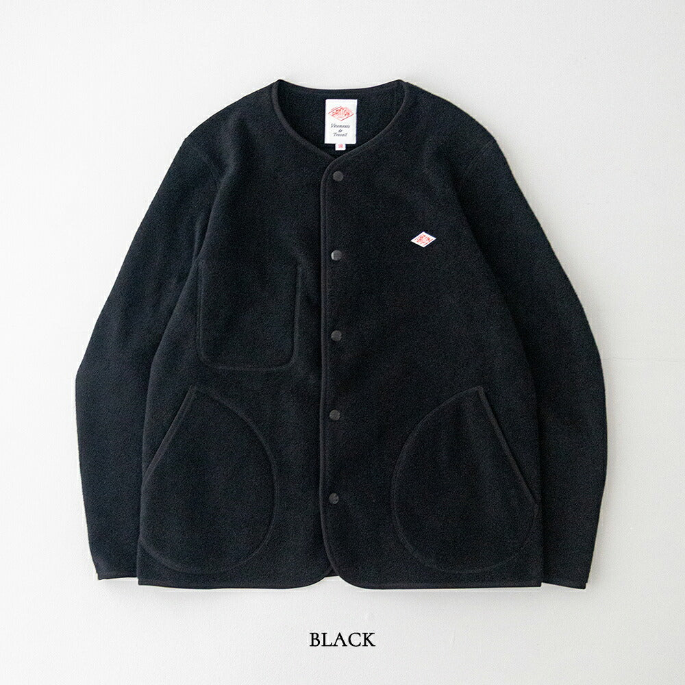 ダントン フリース カラーレスジャケット (JD-8939) FLEECE COLLARLESS JACKET DANTON(メンズ)