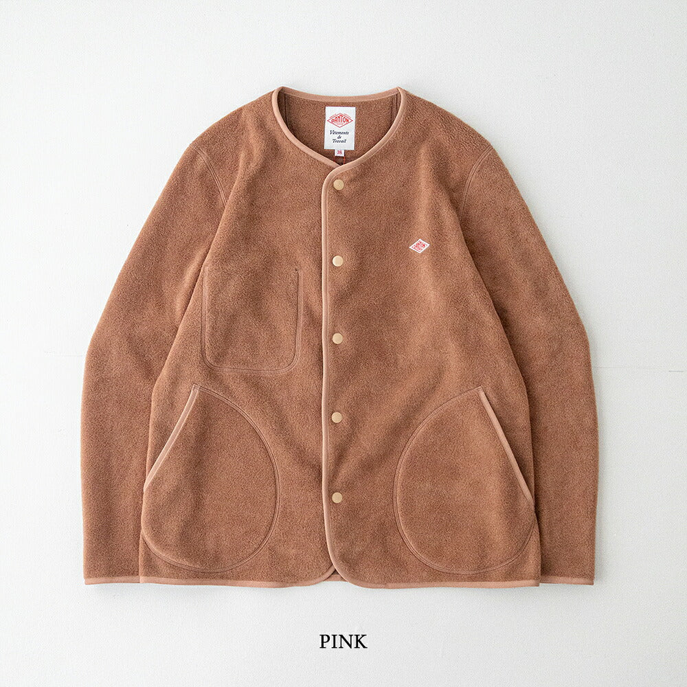 ダントン フリース カラーレスジャケット (JD-8939) FLEECE COLLARLESS JACKET DANTON(メンズ)
