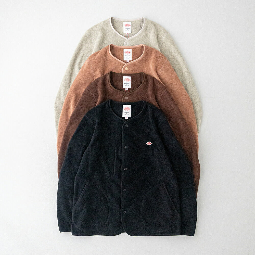 ダントン フリース カラーレスジャケット (JD-8939) FLEECE COLLARLESS JACKET DANTON(メンズ)