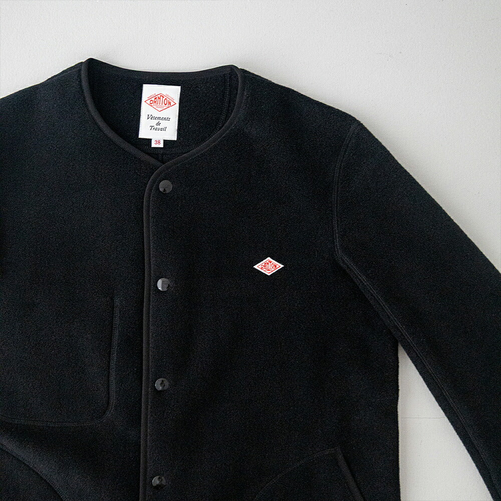 ダントン フリース カラーレスジャケット (JD-8939) FLEECE COLLARLESS JACKET DANTON(メンズ)