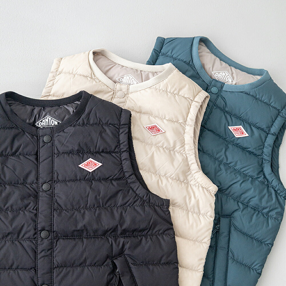 ダントン キッズ インナーダウンベスト (DT-A0048 RRT) NYLON TAFFETA KIDS INNER DOWN CREWNECK VEST DANTON(キッズ)