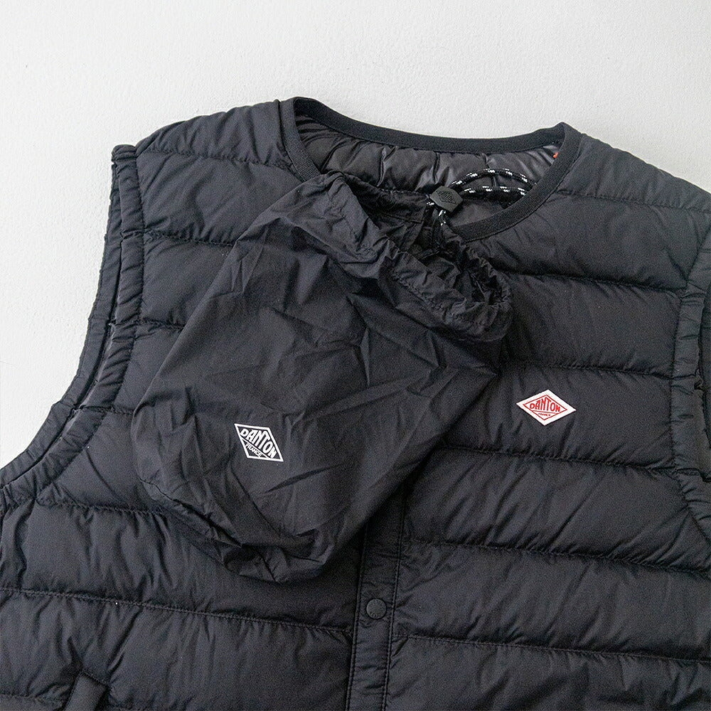 ダントン クルーネックインナーダウンベスト (DT-A0002 RRT) NYLON TAFFETA INNER DOWN CREWNECK VEST DANTON(レディース)