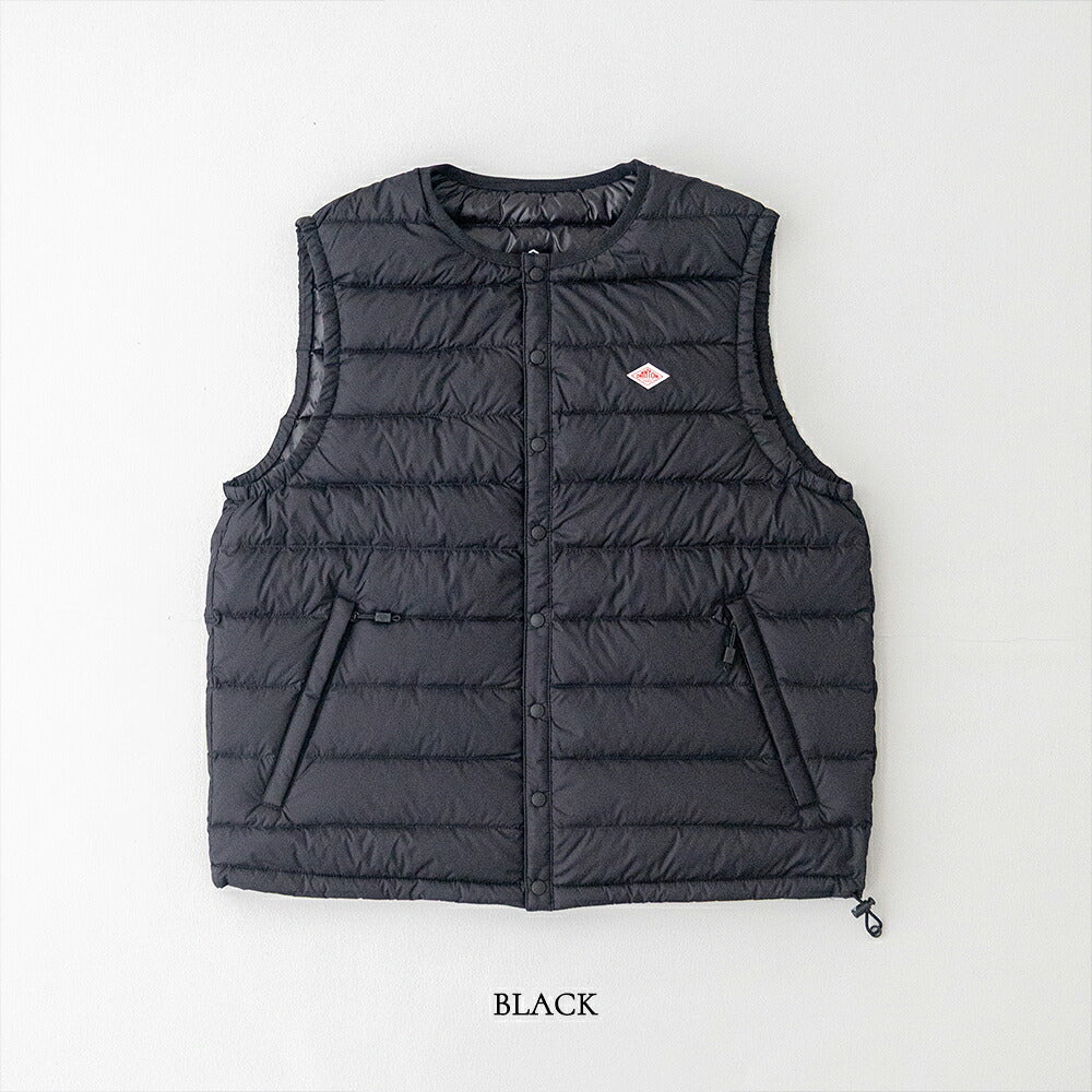 ダントン クルーネックインナーダウンベスト (DT-A0002 RRT) NYLON TAFFETA INNER DOWN CREWNECK VEST DANTON(レディース)