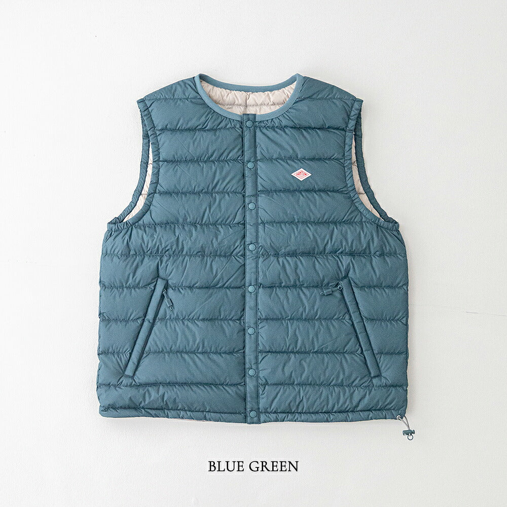 ダントン クルーネックインナーダウンベスト (DT-A0002 RRT) NYLON TAFFETA INNER DOWN CREWNECK VEST DANTON(レディース)