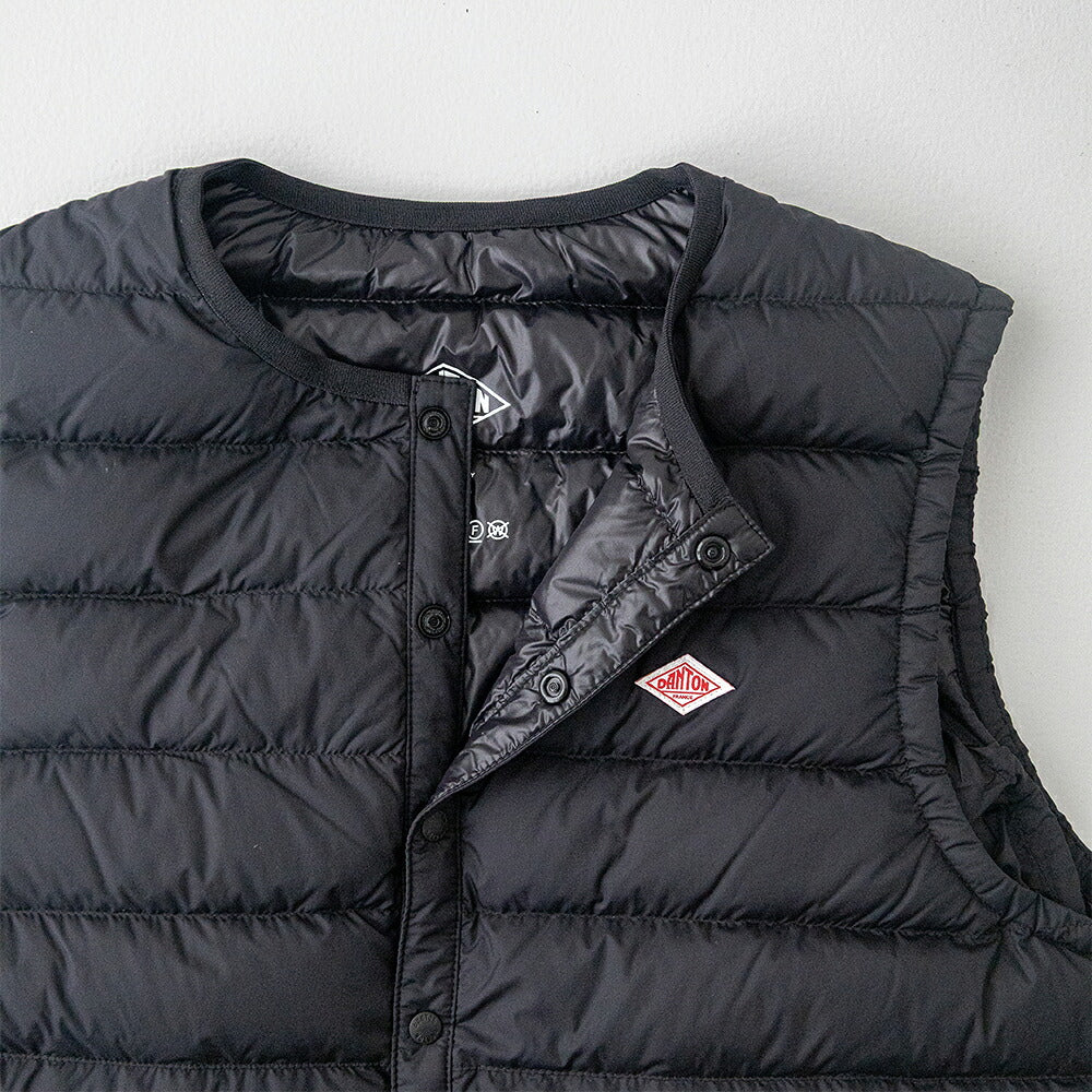ダントン クルーネックインナーダウンベスト (DT-A0002 RRT) NYLON TAFFETA INNER DOWN CREWNECK VEST DANTON(レディース)