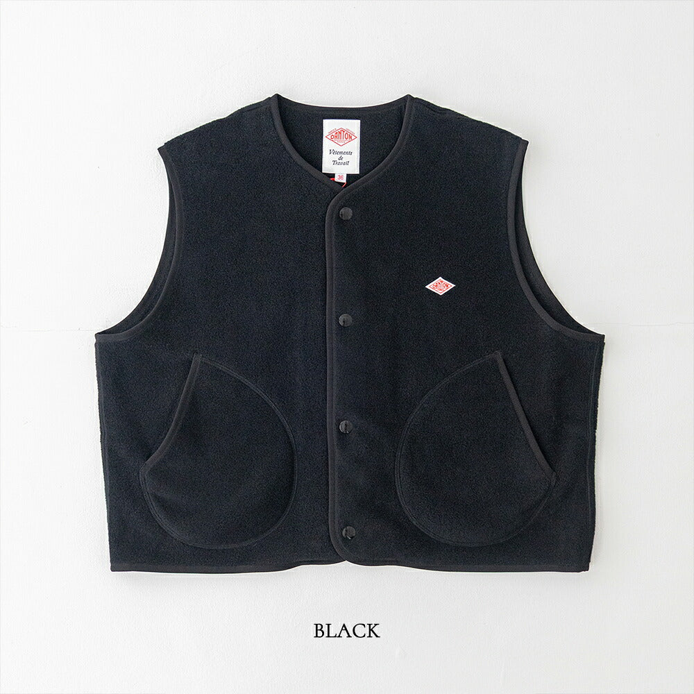 ダントン フリース カラーレスベスト (DT-A0521) FLEECE COLLARLESS VEST DANTON(レディース)