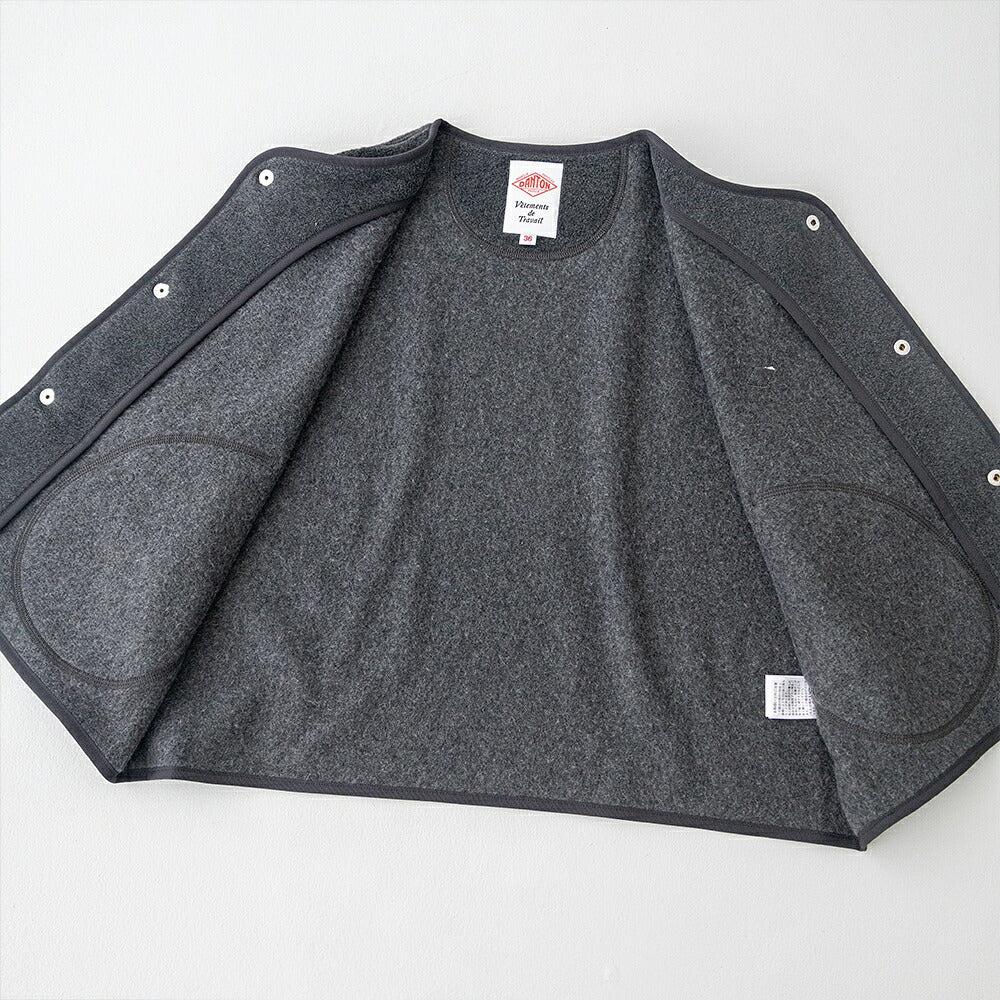 ダントン フリース カラーレスベスト (DT-A0521) FLEECE COLLARLESS VEST DANTON(レディース)