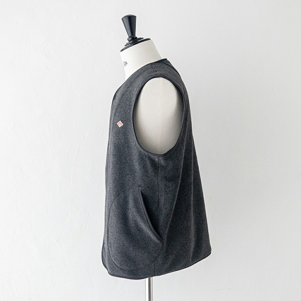 ダントン フリース カラーレスベスト (DT-A0799) FLEECE COLLARLESS VEST DANTON(メンズ)