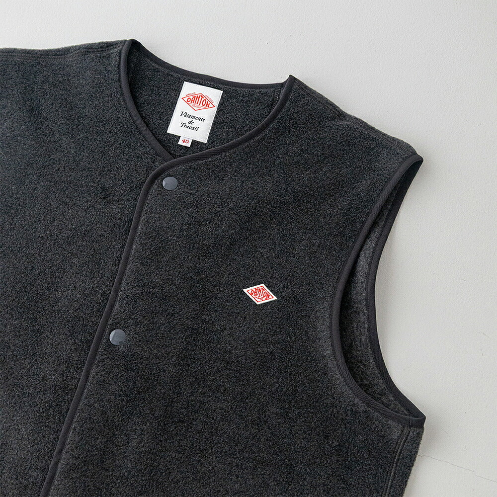 ダントン フリース カラーレスベスト (DT-A0799) FLEECE COLLARLESS VEST DANTON(メンズ)
