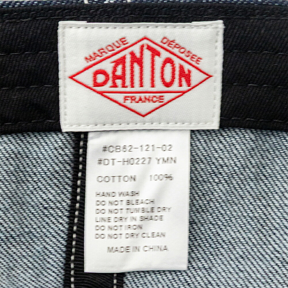ダントン デニム 6Pキャップ (DT-H0227 YMN) 10oz DENIM 6PANEL CAP DANTON(帽子)
