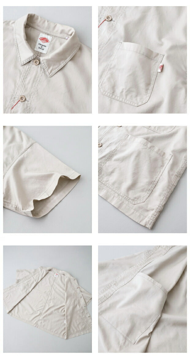 ダントンライトモールスキン半袖カバーオール(DT-A0314LMF)LIGHTMOLESKINS/SSHIRTCOVERALLDANTON(メンズ)【2023春夏】*送料無料*【後払い決済不可】*
