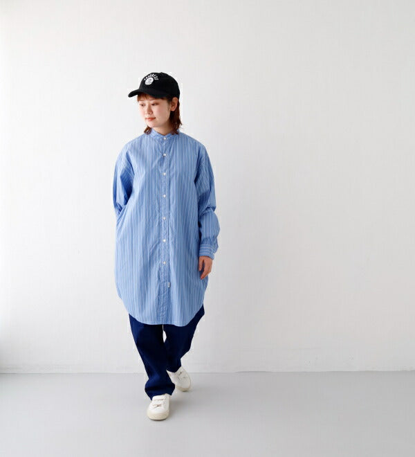 ジムフレックスライトデニムバンドカラーシャツワンピース(J-1363SDM)LIGHTDENIMBANDCOLLARSHIRTDRESSGymphlex(レディース)【2023春夏】*送料無料*【後払い決済不可】【ポイント10倍】期間限定5/911:00〜5/181:59