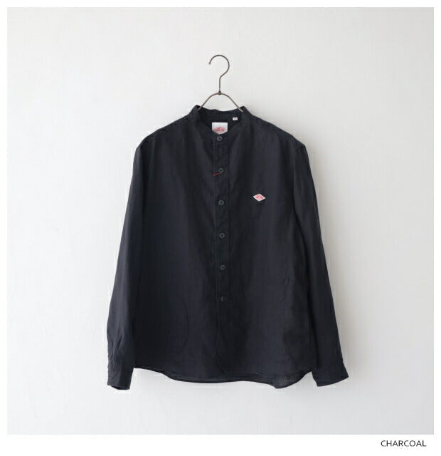 ダントンリネンクロスバンドカラーシャツ(DT-B0280KLS)LINENCLOTHBANDCOLLARSHIRTL/SDANTON(メンズ)【2024春夏】*送料無料*【後払い決済不可】*