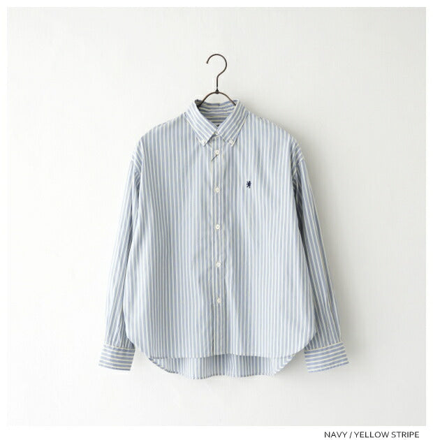 ジムフレックスストライプコットンボタンダウンシャツ(GY-B0198MTS)MULTISTRIPESHORTB.D.SHIRTL/SGymphlex(レディース)【2024春夏】*送料無料*【後払い決済不可】*