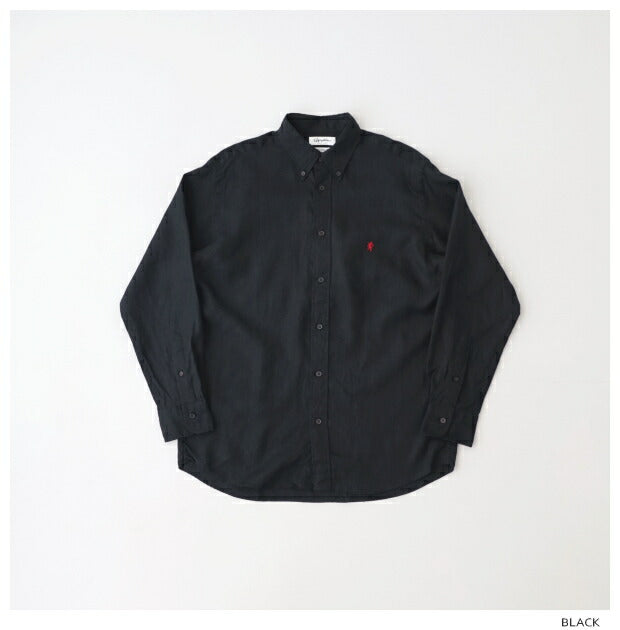 ジムフレックスリネンクロスB/Dシャツ(GY-B0196KLS)LINENCLOTHB.D.SHIRTL/SGymphlex(メンズ)【2024春夏】*送料無料*【後払い決済不可】*