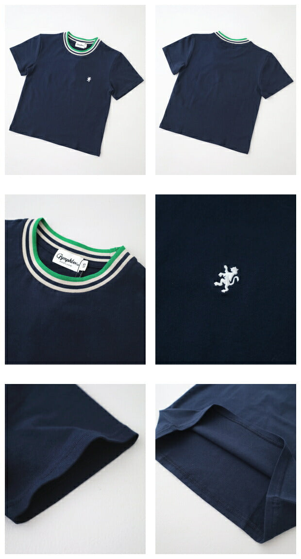 ジムフレックスキッズクルーネックラインTシャツ(GY-C0360CCB)40/-SOFTCREWNECKKNIT-LINET-SHIRTGymphlex(キッズ)【2024春夏】*送料無料*【後払い決済不可】*