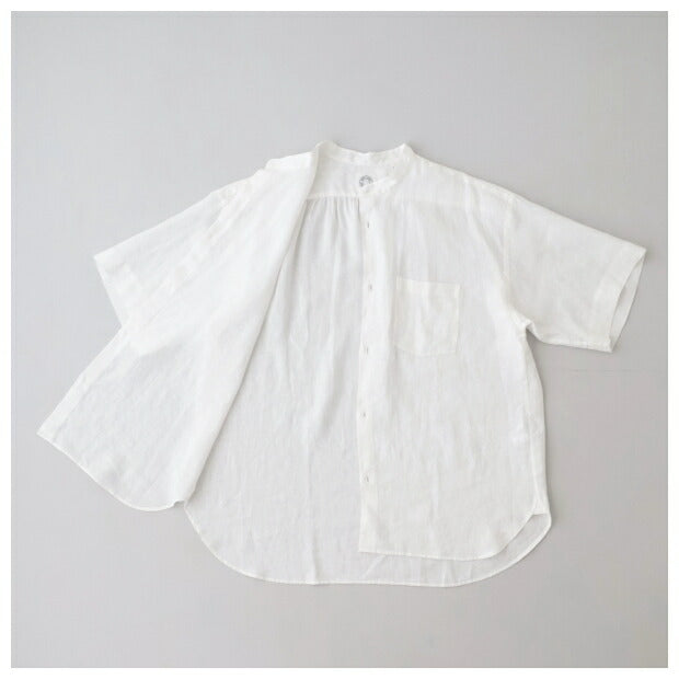 オーシバルリネンバックギャザーシャツ(OR-B0269YLF)70sLINENBANDCOLLARS/SSHIRTORCIVAL(メンズ)【2024春夏】*送料無料*【後払い決済不可】*