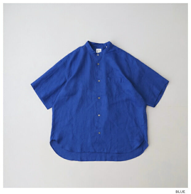 オーシバルリネンバックギャザーシャツ(OR-B0269YLF)70sLINENBANDCOLLARS/SSHIRTORCIVAL(メンズ)【2024春夏】*送料無料*【後払い決済不可】*