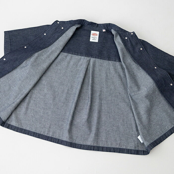 ダントンデニムダンガリードットボタンボタンダウン半袖シャツ(DT-B0336DUG)DENIMDUNGAREEDOTBUTTONB.D.SHORTSHIRTS/SDANTON(レディース)【2025春夏】*送料無料*【後払い決済不可】*