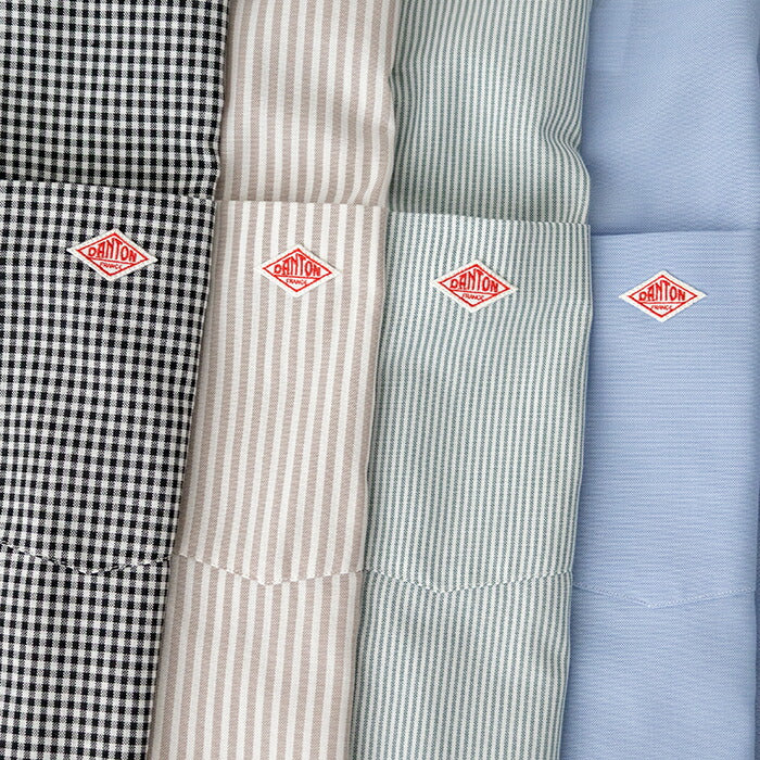 ダントンバンドカラーシャツ(DT-B0279OXP)OXFORDPLAIDBANDCOLLARSHIRTL/SDANTON(レディース)【2024春夏】*送料無料*【後払い決済不可】*