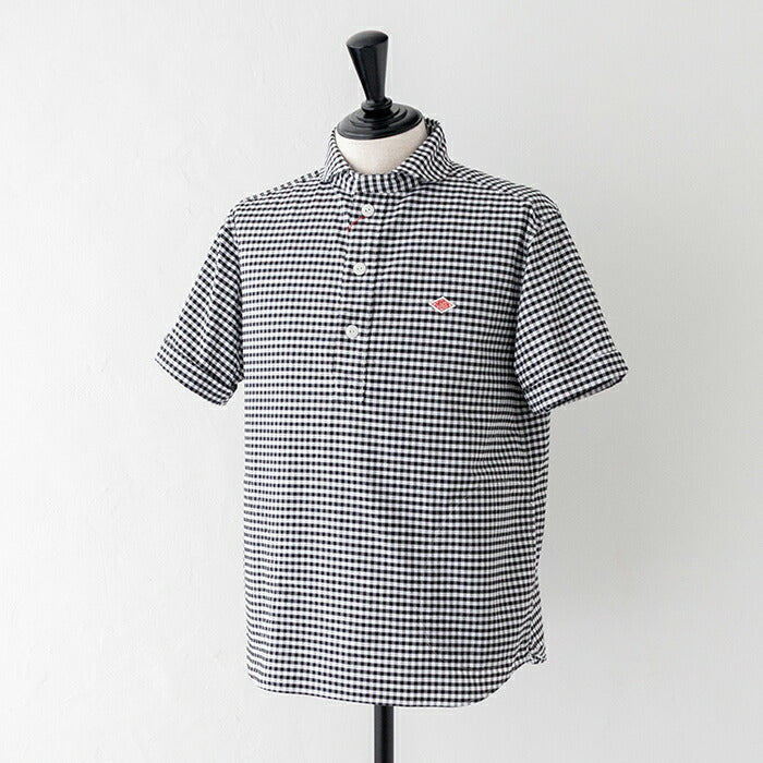 ダントンオックスフォード丸襟半袖プルオーバーシャツ(DT-B0284OXP)OXFORDPLAIDROUNDCOLLARP.OSHIRTS/SDANTON(メンズ)【2024春夏】*送料無料*【後払い決済不可】*