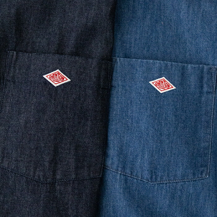 ダントンコットンリネンカバーオールシャツ(DT-B0240WCL)C/LWEATHERCLOTHCOVERALLSHIRTDANTON(メンズ)【2024春夏】*送料無料*【後払い決済不可】*