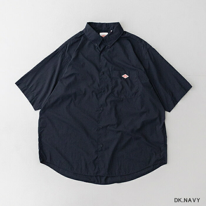 ダントンナイロンタイプライタードットボタンボタンダウン半袖シャツ(DT-B0337RNY)NYLONTYPEWRITERDOTBUTTONB.D.SHIRTS/SDANTON(メンズ)【2025春夏】*送料無料*【後払い決済不可】*