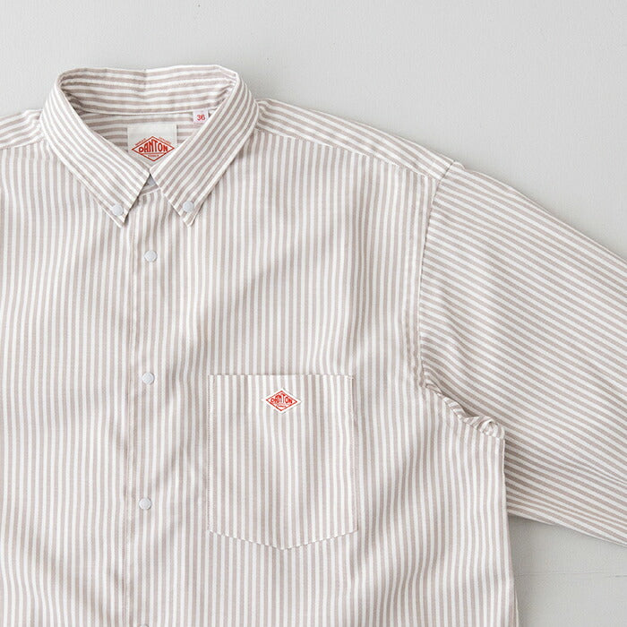 ダントンタイプライターストライプハーフジップシャツ(DT-B0233STY)TYPEWRITERSTRIPEHALFZIPSHIRTDANTON(メンズ)【2024春夏】*送料無料*【後払い決済不可】*