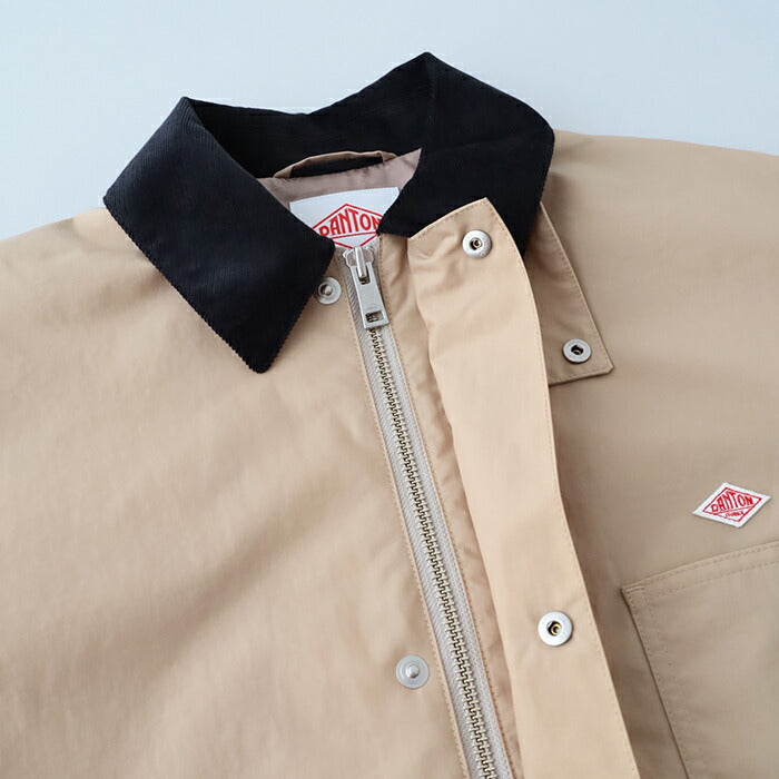 ダントン中綿ノーカラージャケット(DT-A0462PNT)POLYESTER/NYLONTAFFETACOLLARLESSJACKETDANTON(レディース)【2024秋冬】*送料無料*【後払い決済不可】*