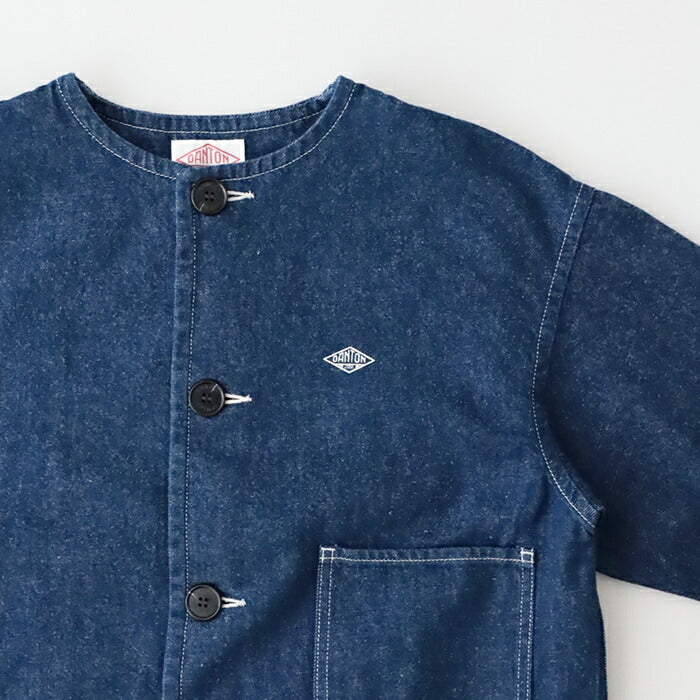 ダントン中綿ノーカラージャケット(DT-A0462PNT)POLYESTER/NYLONTAFFETACOLLARLESSJACKETDANTON(レディース)【2024秋冬】*送料無料*【後払い決済不可】*