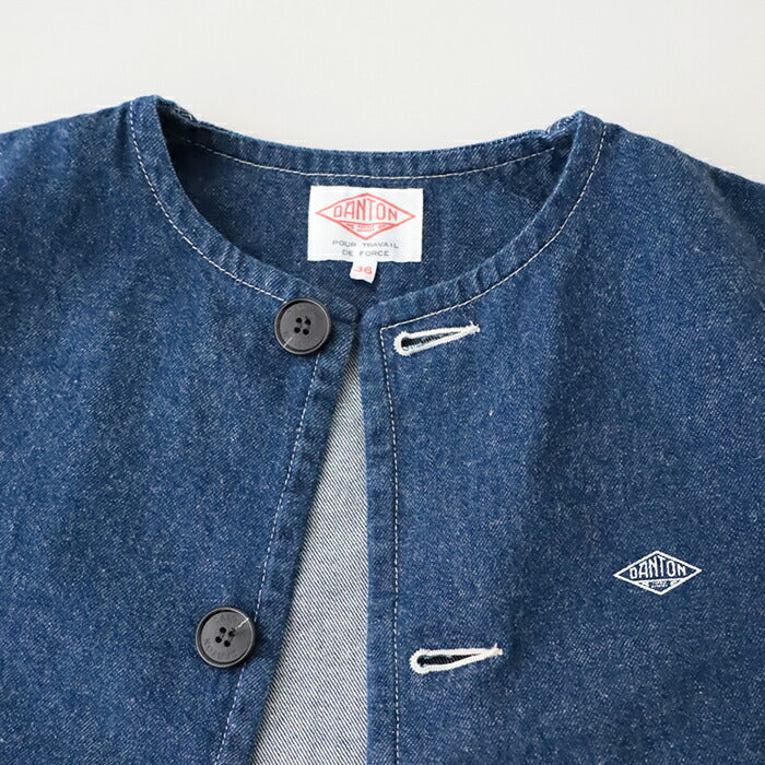 ダントン中綿ノーカラージャケット(DT-A0462PNT)POLYESTER/NYLONTAFFETACOLLARLESSJACKETDANTON(レディース)【2024秋冬】*送料無料*【後払い決済不可】*