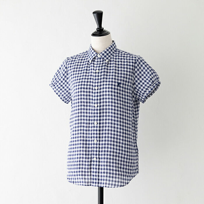 ジムフレックスストライプコットンボタンダウンシャツ(GY-B0198MTS)MULTISTRIPESHORTB.D.SHIRTL/SGymphlex(レディース)【2024春夏】*送料無料*【後払い決済不可】*