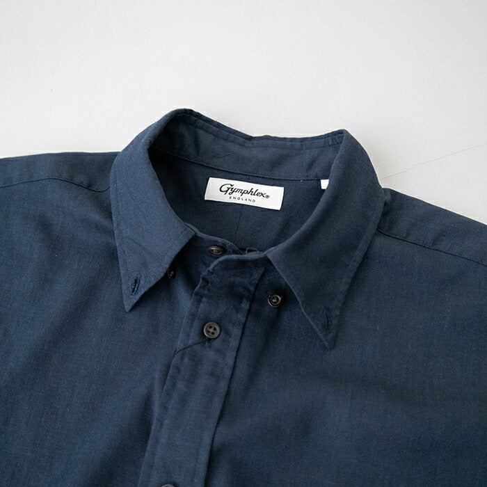 ジムフレックスツイルバイオウォッシュ半袖ボタンダウンシャツ(GY-B0248BIT)TWILLBIOWASHB.D.SHIRTS/SGymphlex(メンズ)【2024春夏】*送料無料*【後払い決済不可】*