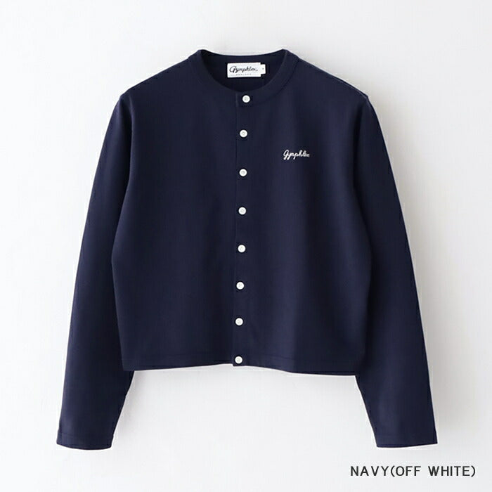 ジムフレックスコットン長袖ショートカーディガン(GY-C0367SCT)CILOCOMPACTJERSEYSHORTCREWNECKCARDIGANGYMPHLEX(レディース)【2025春夏】*送料無料*【後払い決済不可】*