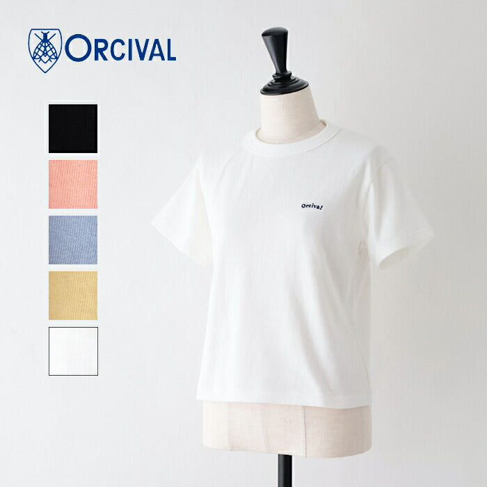 オーシバルコットンボートネック5分袖Tシャツ(OR-C0136BFJ)40/2JERSEYBOATNECKH/SP.O.ORCIVAL(レディース)【2024秋冬】*送料無料*【後払い決済不可】*