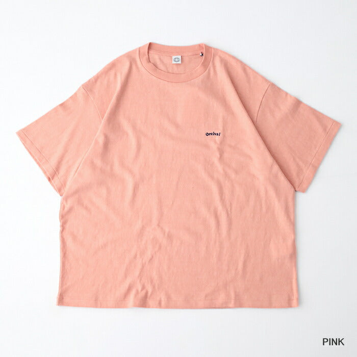 オーシバルコットン天竺クルーネック半袖Tシャツ(OR-C0419MIT)UNEVENJERSEYEMBROIDERYSHORTSLEEVET-SHIRTORCIVAL(メンズ)【2025春夏】*送料無料*【後払い決済不可】*