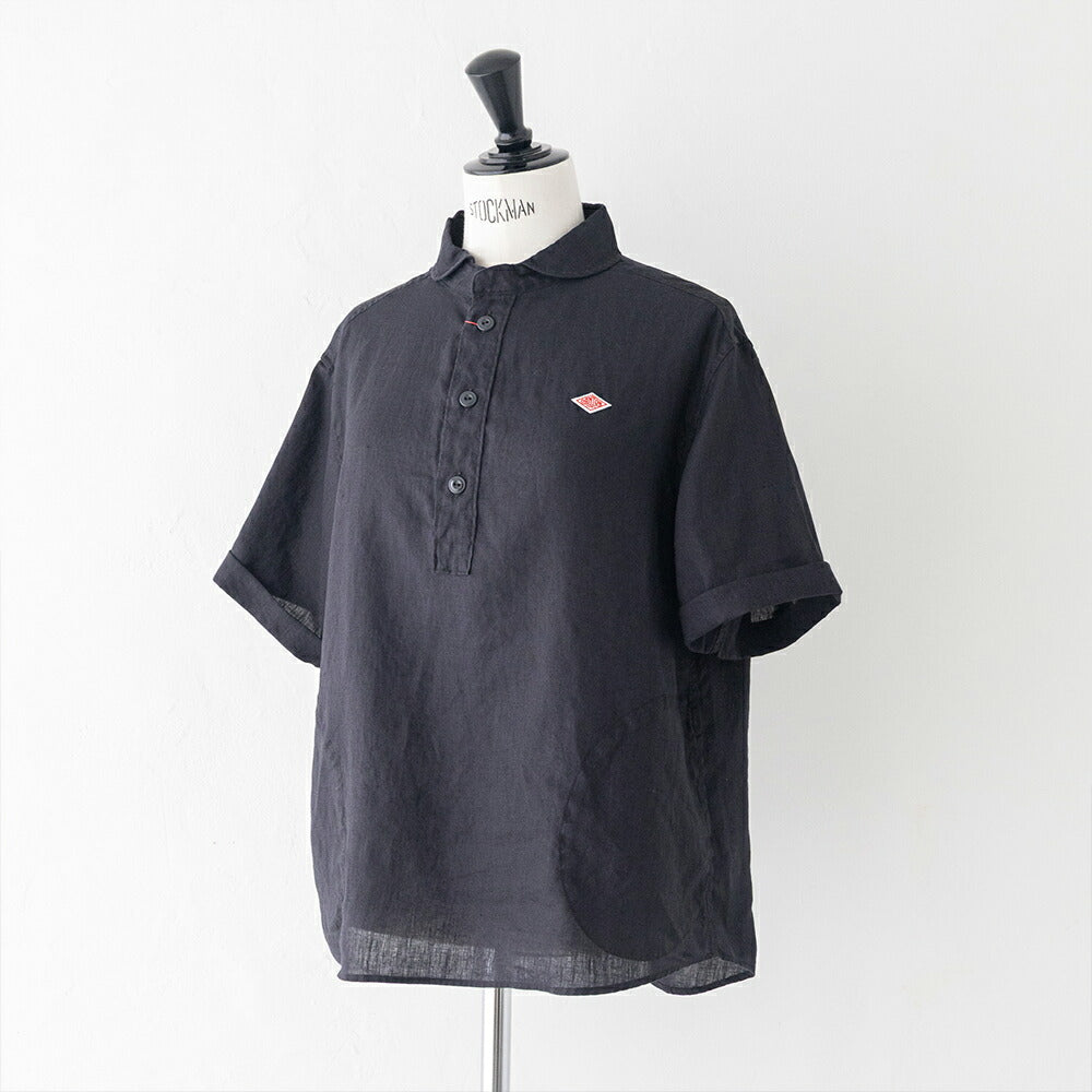 ダントンリネン丸襟半袖プルオーバーシャツ(DT-B0283FLI)LINENCLOTHROUNDCOLLARP.OSHIRTS/SDANTON(レディース)【2026春夏】*送料無料*【後払い決済不可】*