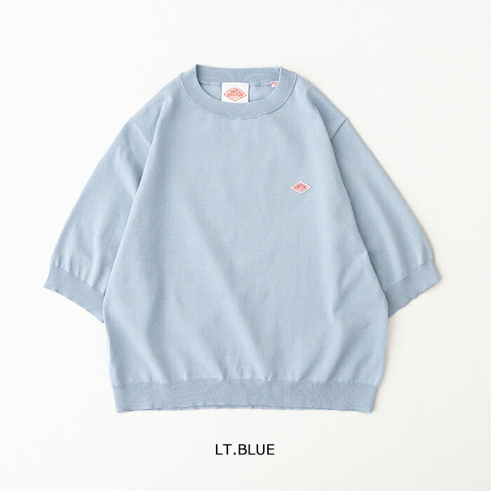 ダントンハーフスリーブクルーネックジャージニット(DT-D0135YSD)JERSEYKNITHALFSLEEVECREWNECKDANTON(レディース)【2026春夏】*送料無料*【後払い決済不可】*