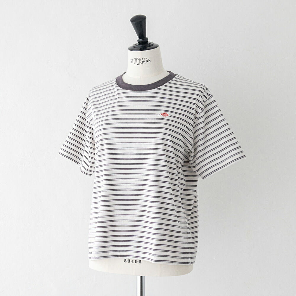 ダントンコットン天竺ボーダーショートTシャツ(DT-C0404CJJ)16/-JERSEYSHORTT-SHIRTDANTON(レディース)【2026春夏】*送料無料*【後払い決済不可】*