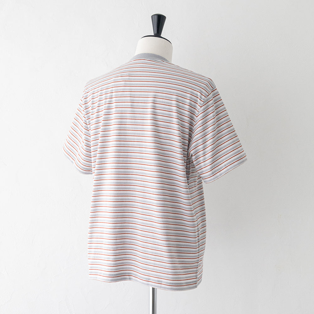 コットンポリエステル<br> ボーダーポケットTシャツ <br>(DT-C0198 TCB)<br>(メンズ)