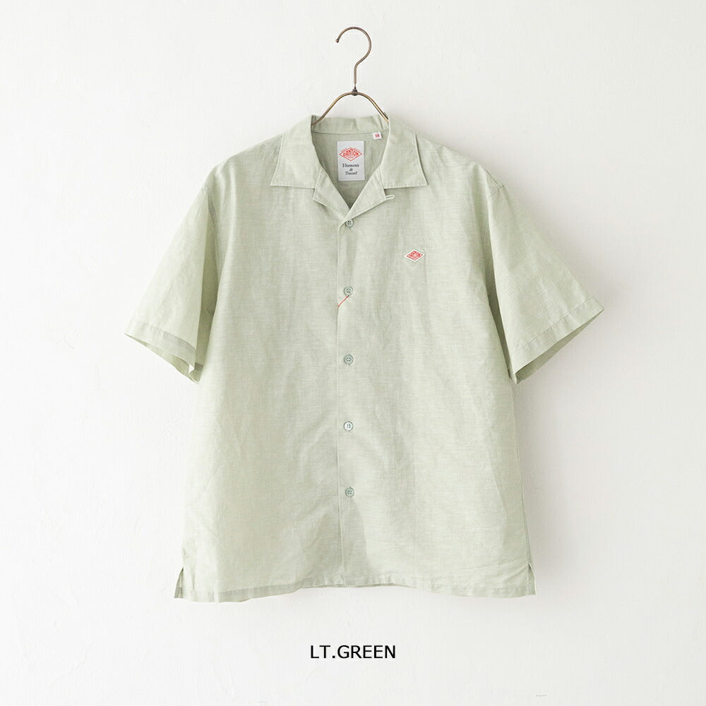 ダントンコットンリネンスラブ半袖シャツ(DT-B0436VCL)C/LISLUBSHORTSLEEVESHIRTDANTON(メンズ)【2026春夏】*送料無料*【後払い決済不可】*