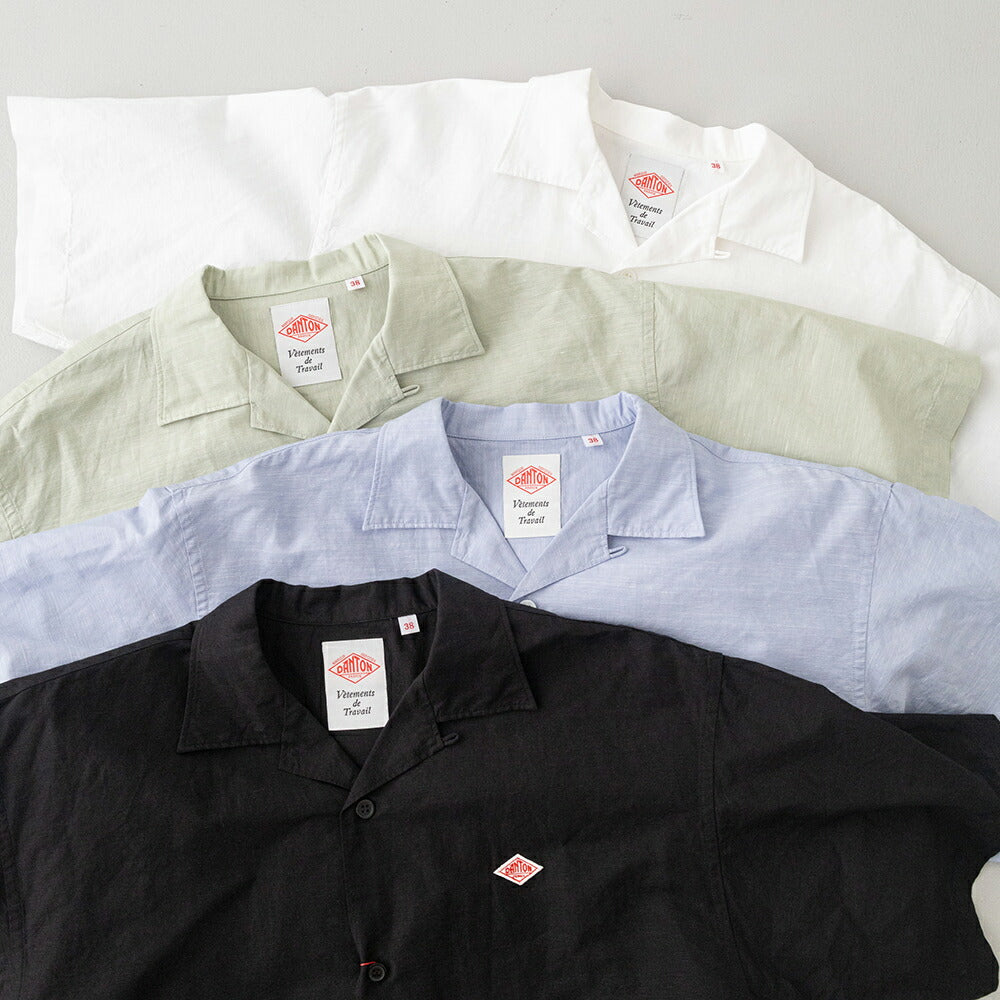 ダントンコットンリネンスラブ半袖シャツ(DT-B0436VCL)C/LISLUBSHORTSLEEVESHIRTDANTON(メンズ)【2026春夏】*送料無料*【後払い決済不可】*