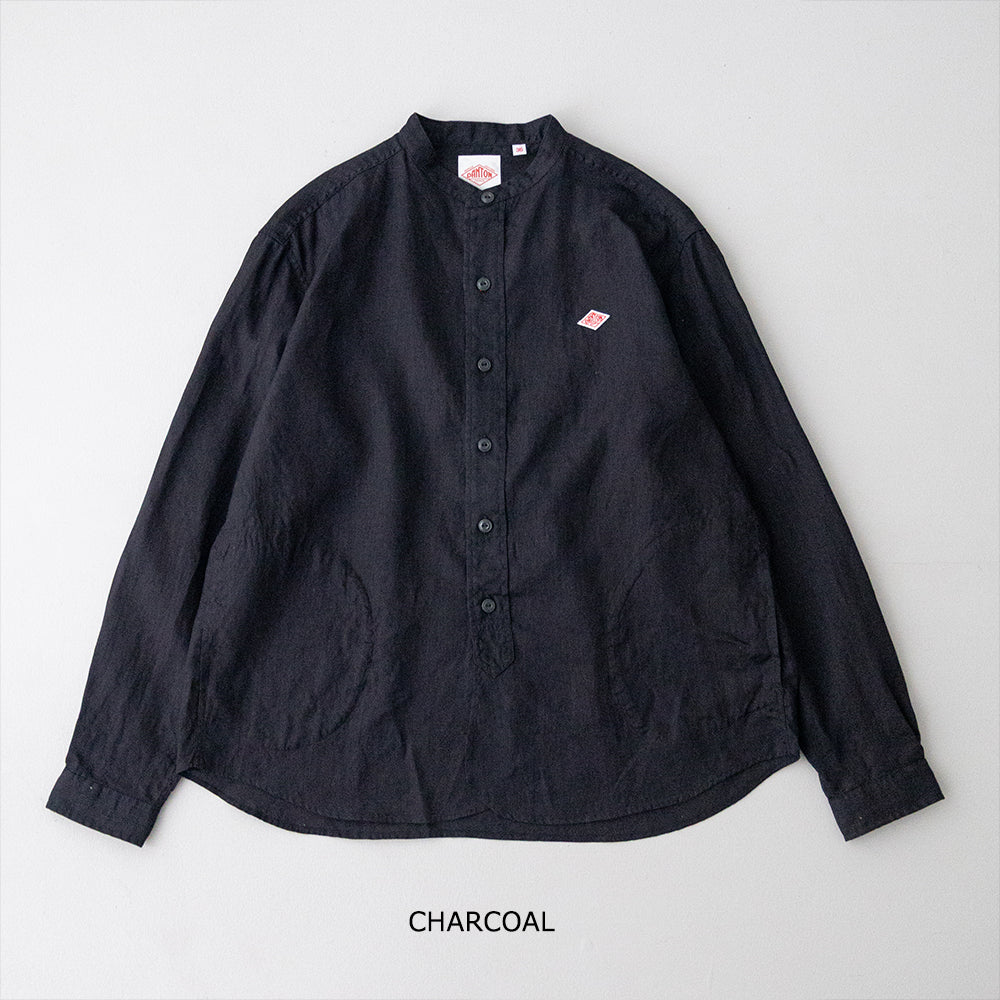 リネンクロス <BR>バンドカラーシャツL/S<BR> (DT-B0279 FLI) <BR>(レディース)<BR>【2026春夏】
