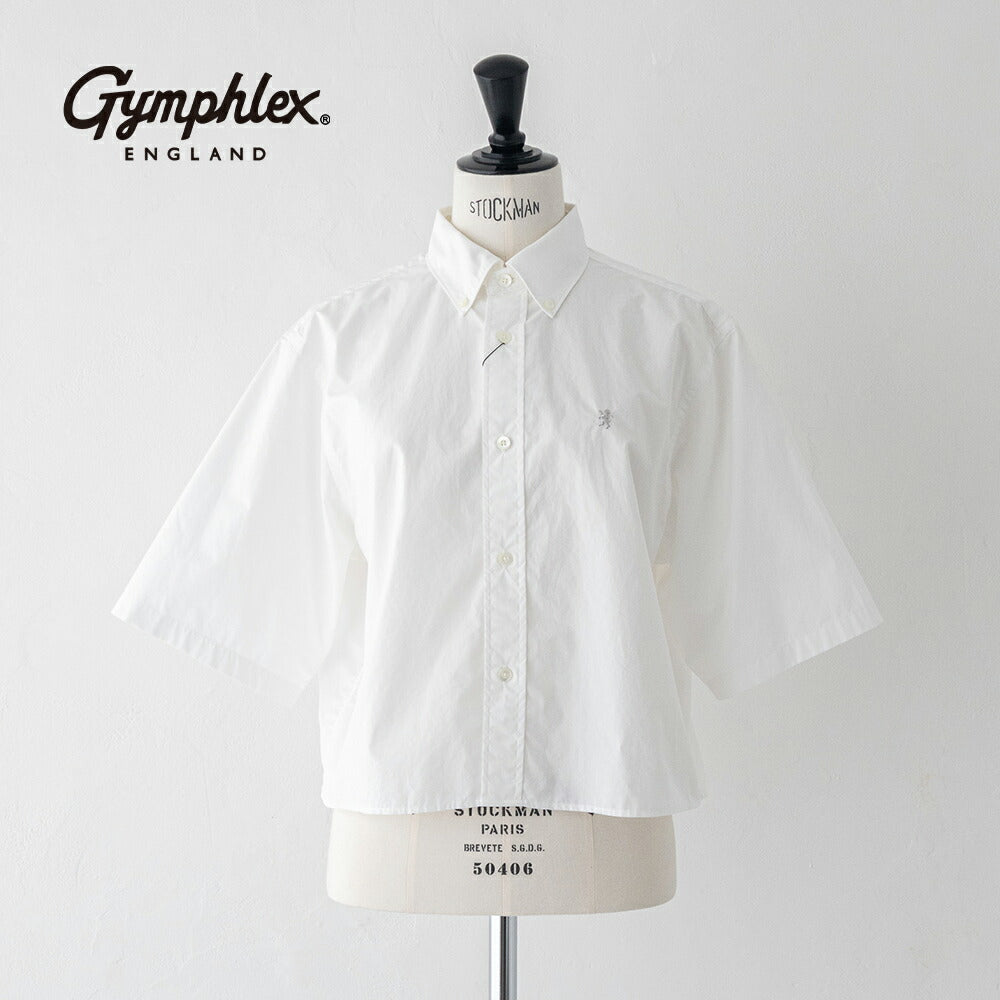 ジムフレックスショートボタンダウン半袖シャツSOLID(GY-B0367OGT)60/-COTTONTYPEWRITERSHORTB.D.SHIRTS/SGYMPHLEX(レディース)【2026春夏】*送料無料*【後払い決済不可】*