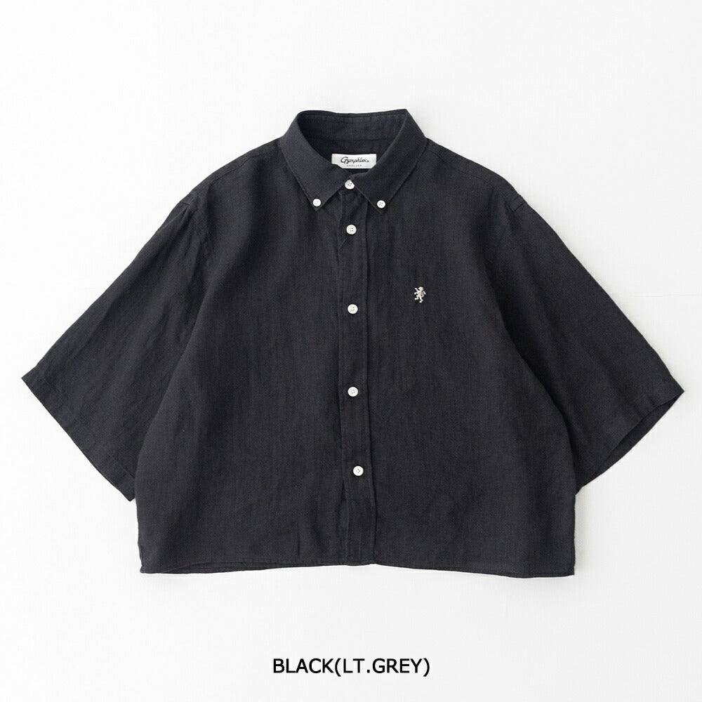 ジムフレックスリネンショートボタンダウン半袖シャツ(GY-B0367SKC)60SLINENDYEDCANVASSHORTB.D.SHIRTS/SGYMPHLEX(レディース)【2026春夏】*送料無料*【後払い決済不可】*